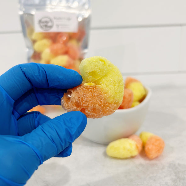 freeze-dried peach rings - freeze-dried candy